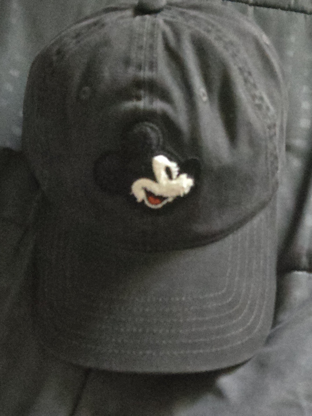 Disney Black Embroidered Mickey Baseball Cap for Kids